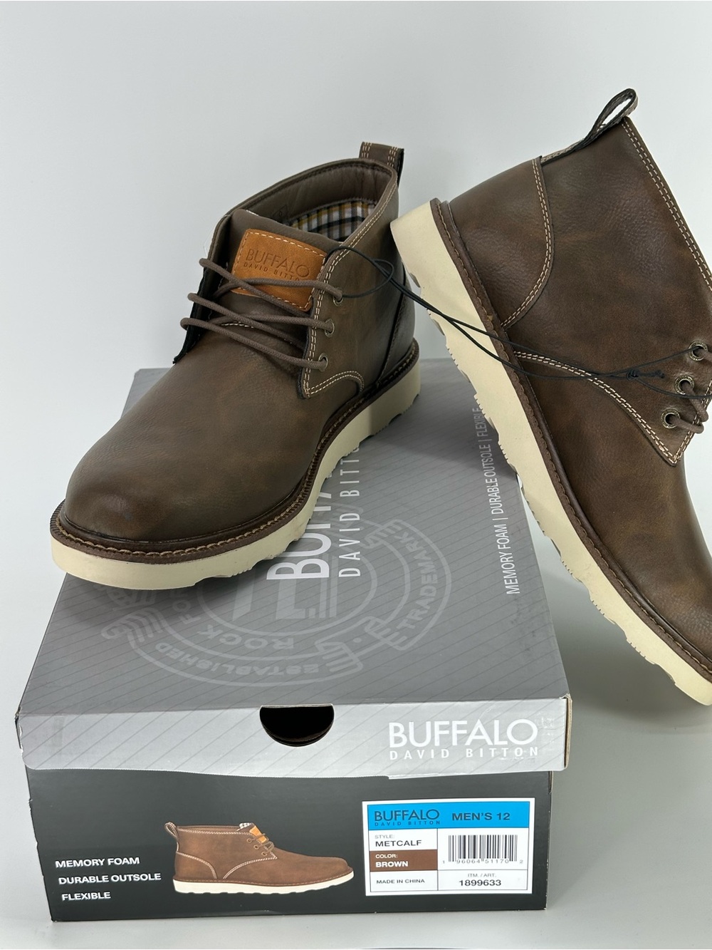 Buffalo David Bitton Men's Brown Chukka Boots